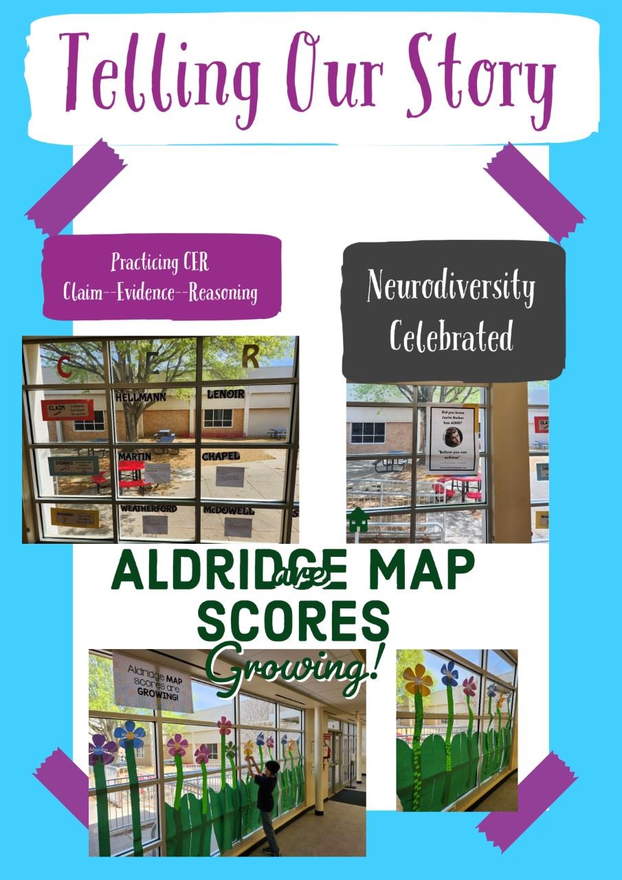 Telling our story, CER, Neurodiversity, Aldridge Map Scores Growning.